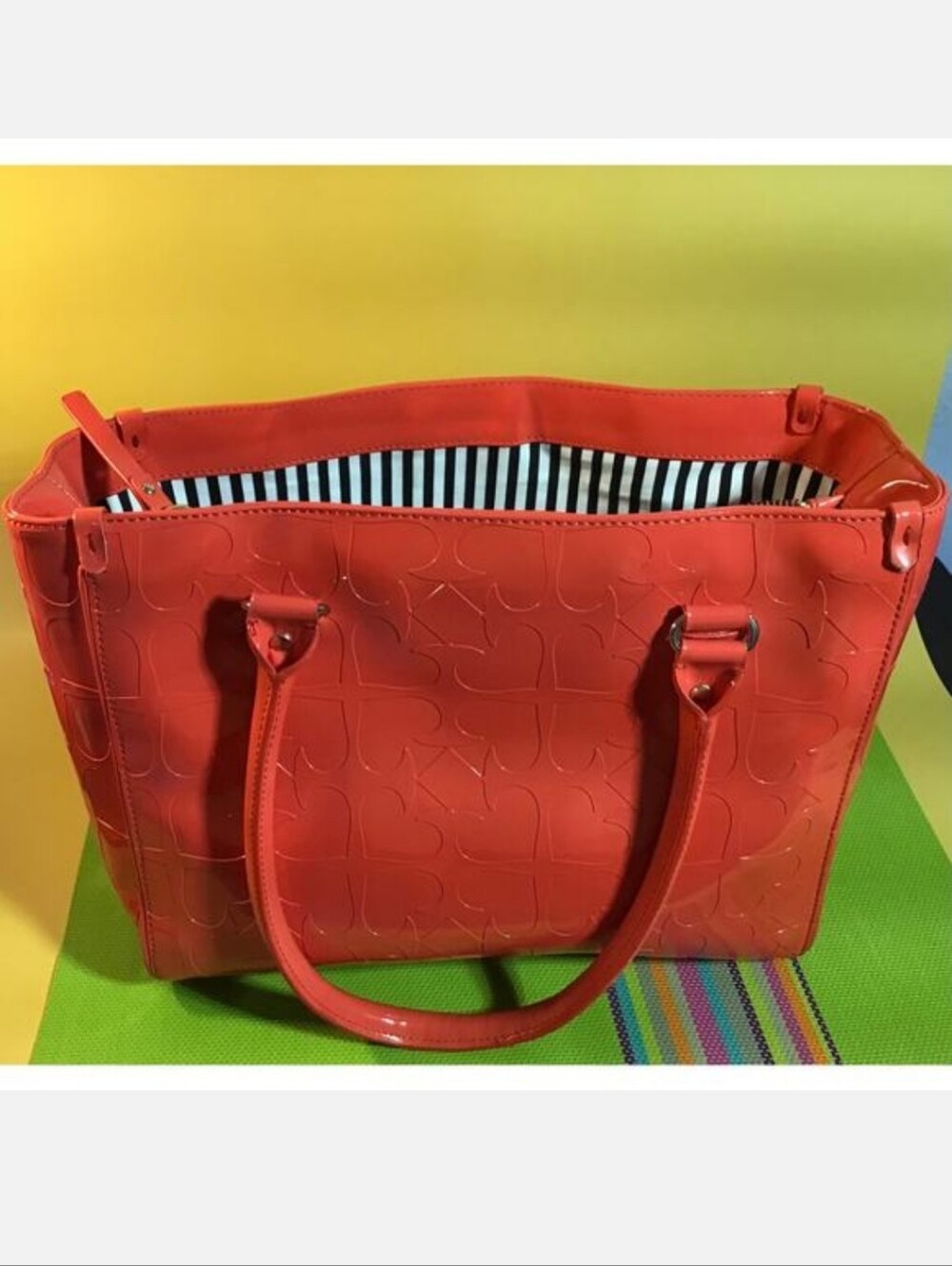 kate spade Red Embossed Patent Leather Tote - Picture 3 of 7